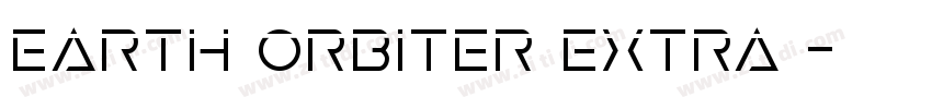 Earth Orbiter Extra 字体转换